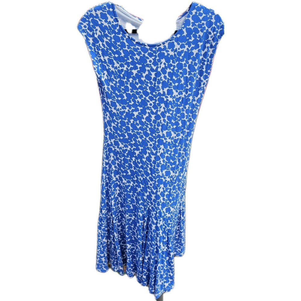 Boden Blue and White Floral Knit Dress - Size 12 R